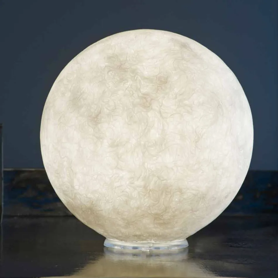 Lampe design de table In-es.artdesign T.moon en blanc nébulite Viadurini