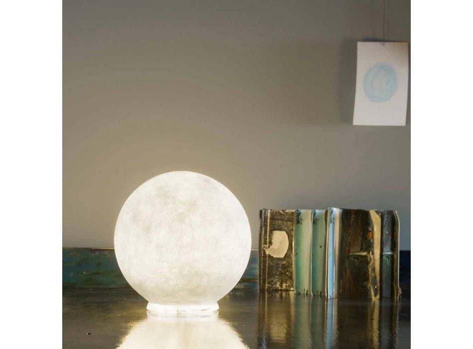 Lampe design de table In-es.artdesign T.moon en blanc nébulite Viadurini