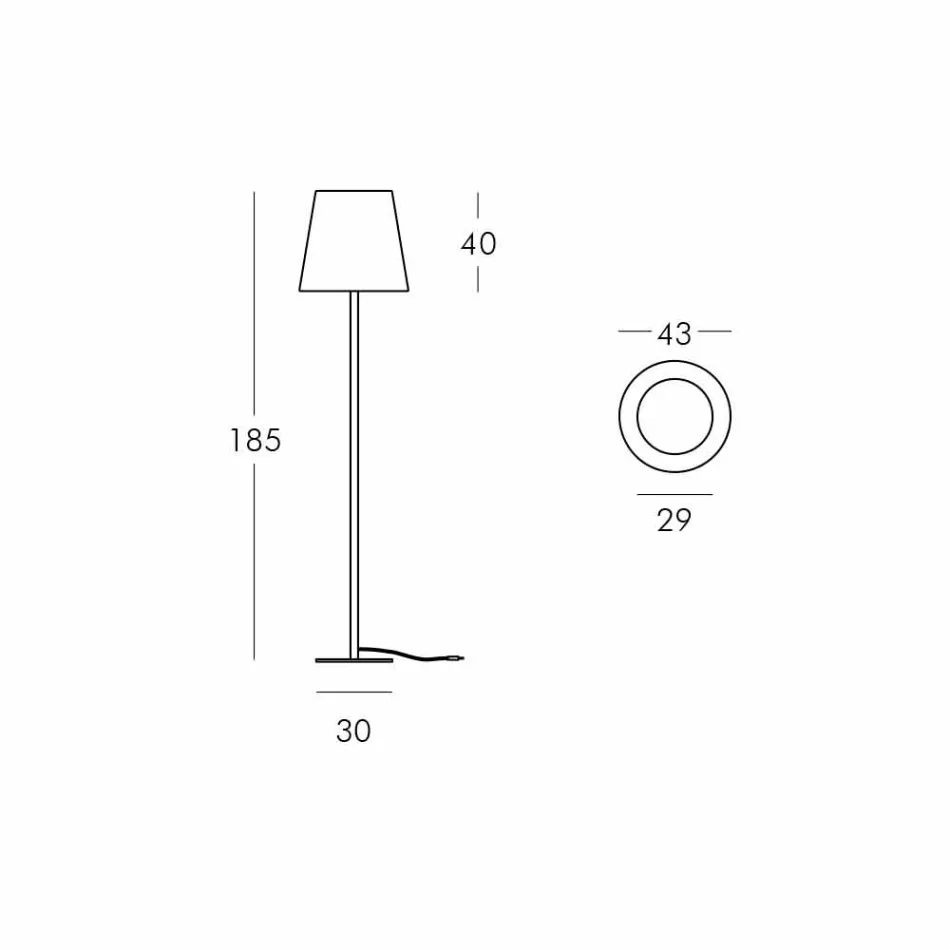 Lampadaire design Ali Baba Steel Slide en métal fabriqué en Italie Viadurini