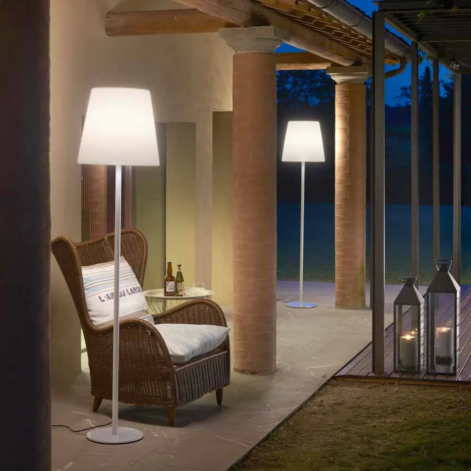 Lampadaire design Ali Baba Steel Slide en métal fabriqué en Italie Viadurini