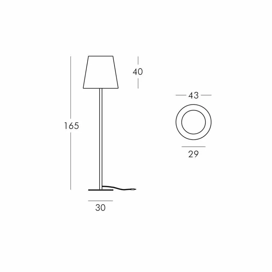 Lampadaire design Ali Baba Steel Slide en métal fabriqué en Italie Viadurini