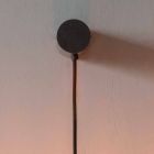 Lampe design en fer noir avec câble en coton Made in Italy - Cladia Viadurini