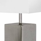 Lampe de table en acier design moderne et blanc Renna lampshade Viadurini