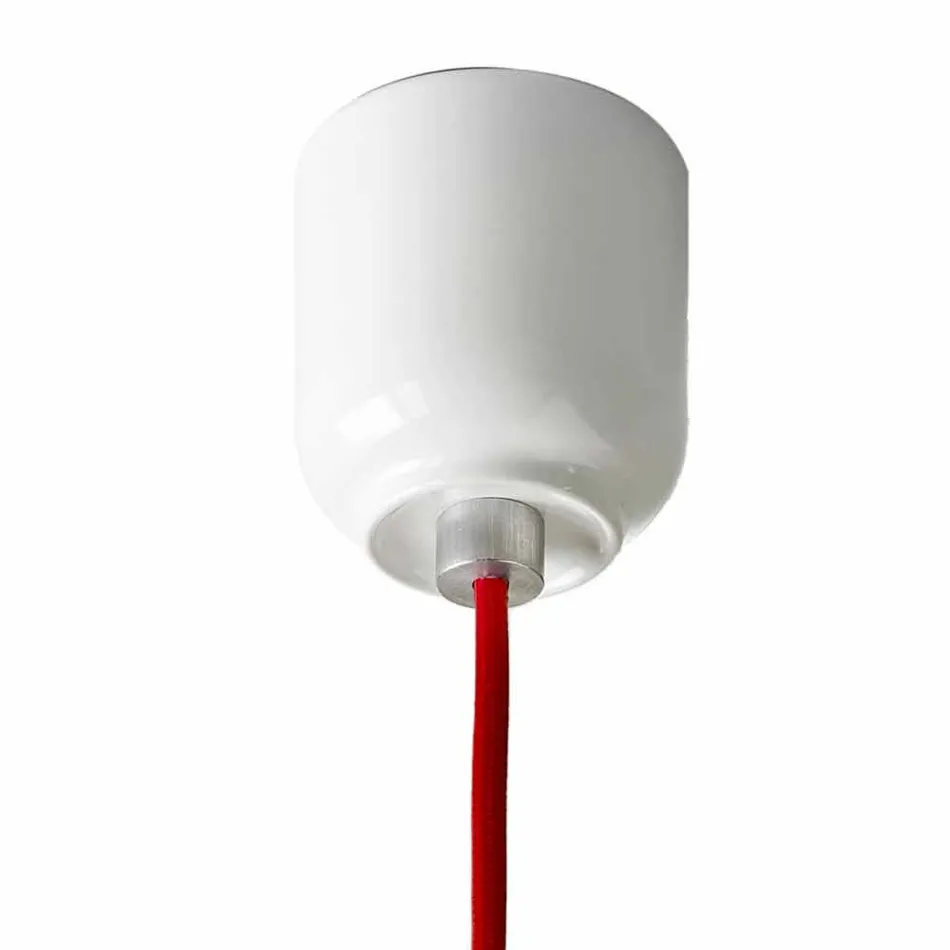 Lampe design suspendue en céramique et aluminium fabriqué en Italie, Asie Viadurini