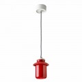 Lampe design suspendue en céramique rouge fabriqué en Italie, Asie