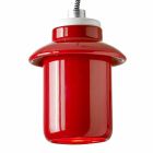 Lampe design suspendue en céramique rouge fabriqué en Italie, Asie Viadurini