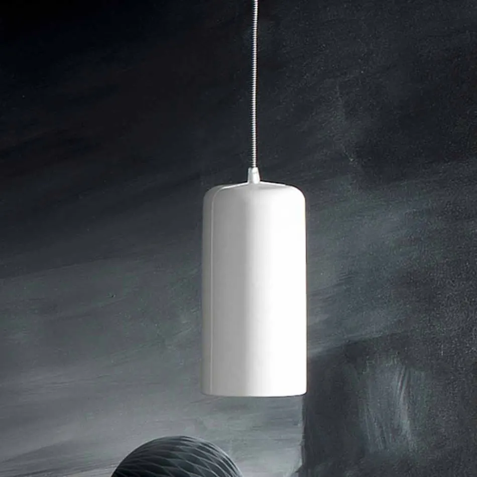 Lampe design suspendue In-es.artdesign Candle 1 en laprène coloré Viadurini