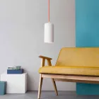 Lampe design suspendue In-es.artdesign Candle 1 en laprène coloré Viadurini