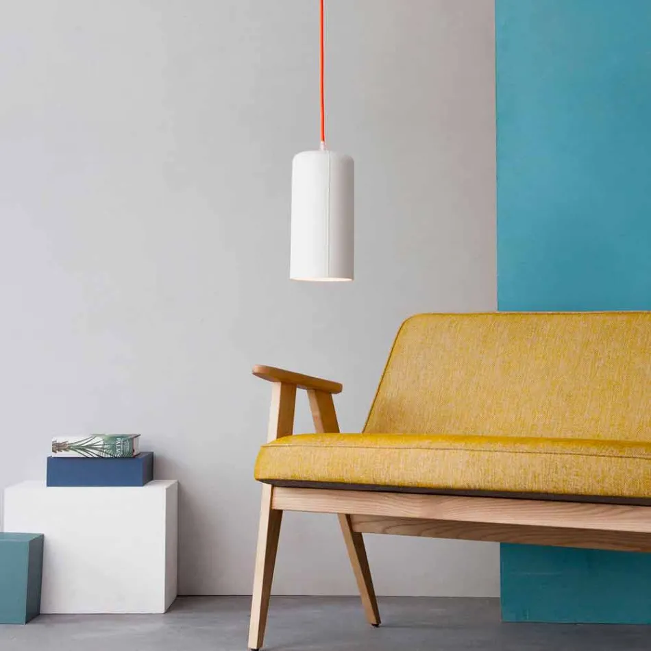 Lampe design suspendue In-es.artdesign Candle 1 en laprène coloré Viadurini