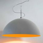 Lampe design suspendue In-es.artdesign Mezza Luna Ciment paint Viadurini