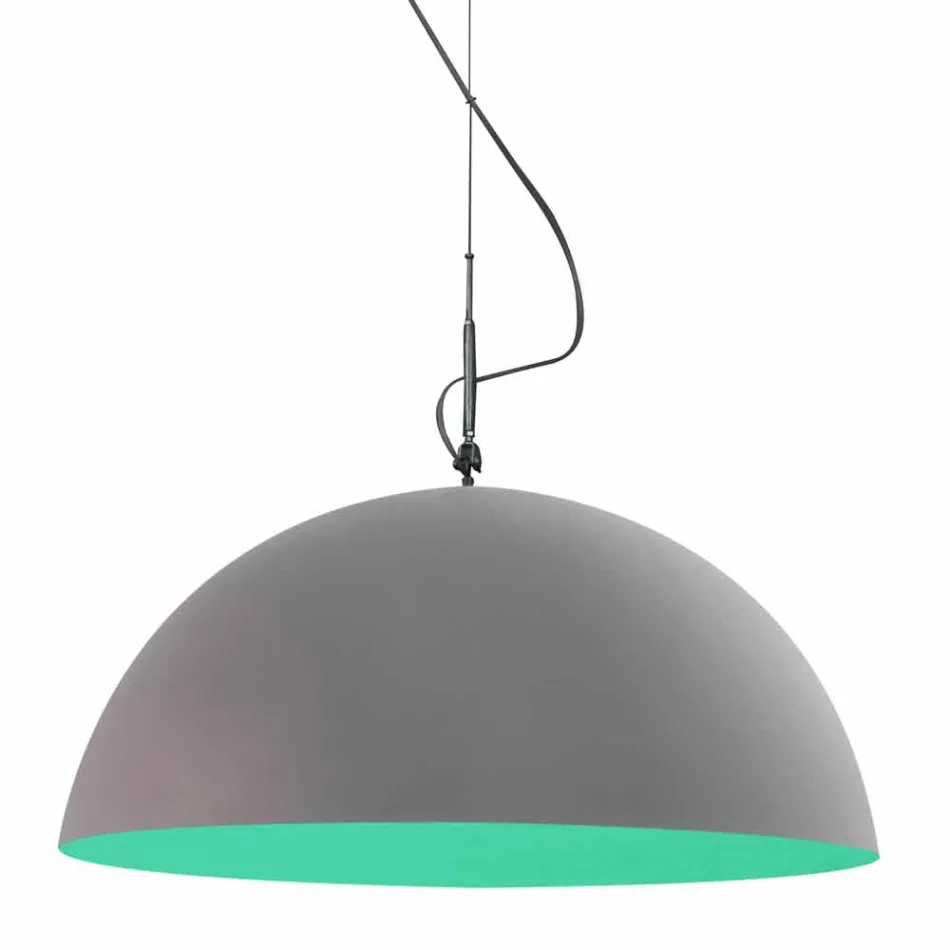 Lampe design suspendue In-es.artdesign Mezza Luna Ciment paint Viadurini