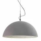 Lampe design suspendue In-es.artdesign Mezza Luna Ciment paint Viadurini