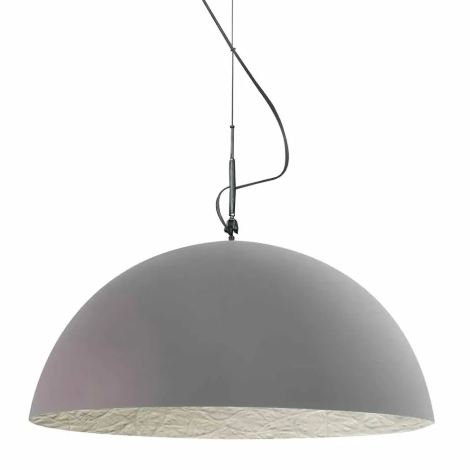 Lampe design suspendue In-es.artdesign Mezza Luna Ciment paint Viadurini