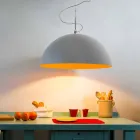 Lampe design suspendue In-es.artdesign Mezza Luna Ciment paint Viadurini