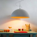 Lampe design suspendue In-es.artdesign Mezza Luna Ciment paint