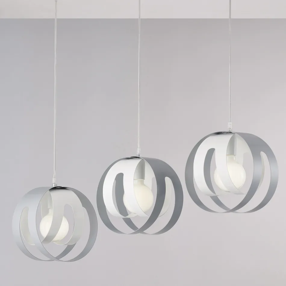 Lampe élégante en verre et métal, fabriquée en Italie pour des intérieurs raffinés - Aries Viadurini