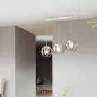 Lampe élégante en verre et métal, fabriquée en Italie pour des intérieurs raffinés - Aries Viadurini