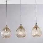 Lampe élégante en verre et métal, fabriquée en Italie pour des intérieurs raffinés - Atlas Viadurini