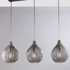 Lampe élégante en verre et métal, fabriquée en Italie pour des intérieurs raffinés - Atlas Viadurini