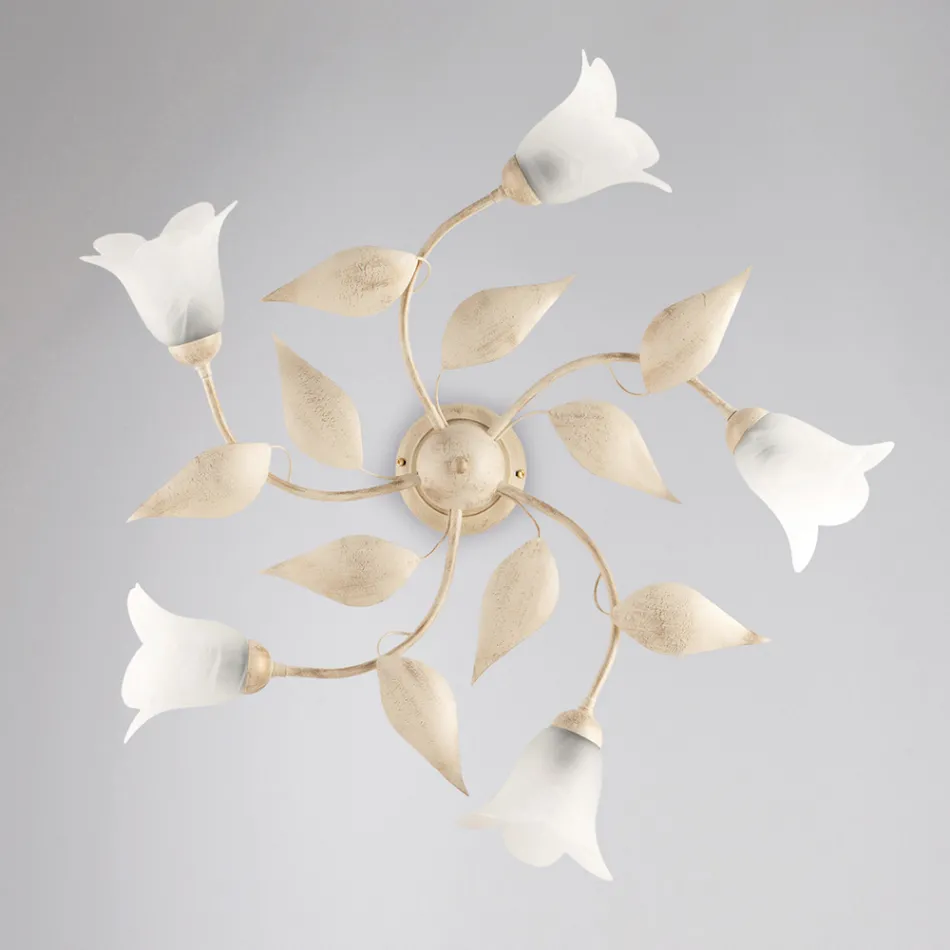 Lampe élégante en verre et métal, fabriquée en Italie, pour des intérieurs raffinés – Sirio Viadurini