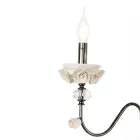 Flambeaux Lampe Classique 7 Lumières en Porcelaine et Verre Soufflé - Eteria Viadurini