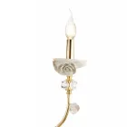 Flambeaux Lampe Classique 7 Lumières en Porcelaine et Verre Soufflé - Eteria Viadurini