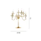 Flambeaux Lampe Classique 7 Lumières en Porcelaine et Verre Soufflé - Eteria Viadurini