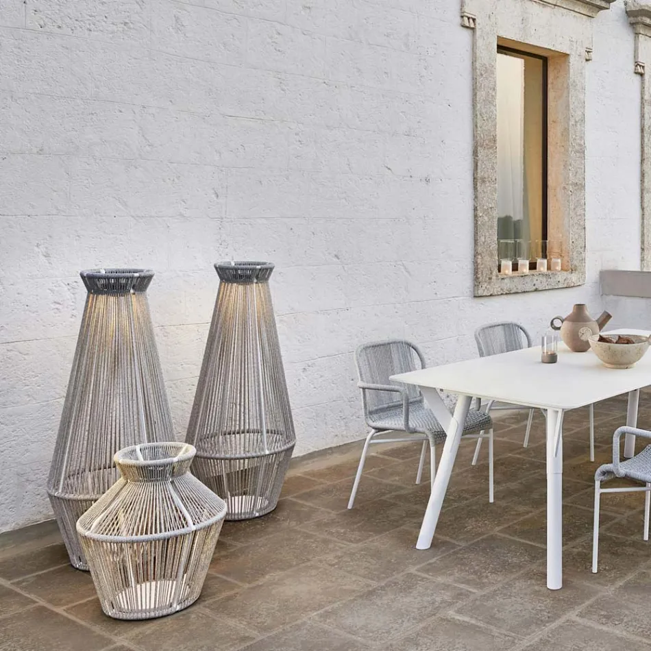 Lampe de jardin en aluminium et fibre Made in Italy - Cricket by Varaschin Viadurini