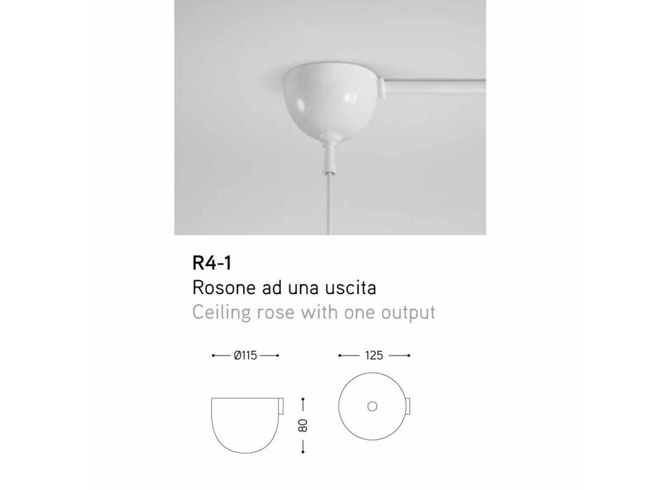 La lampe brille céramique Aldo Bernardi, avec une rosette sortie. Viadurini