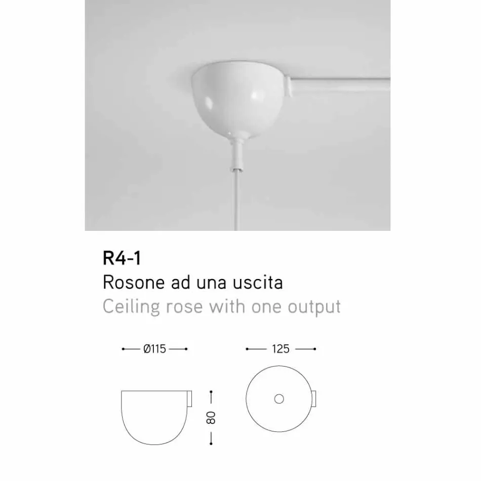 La lampe brille céramique Aldo Bernardi, avec une rosette sortie. Viadurini