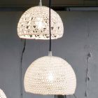 Lampe en coton et viscose suspendue In-es.artdesign Texture moderne Viadurini