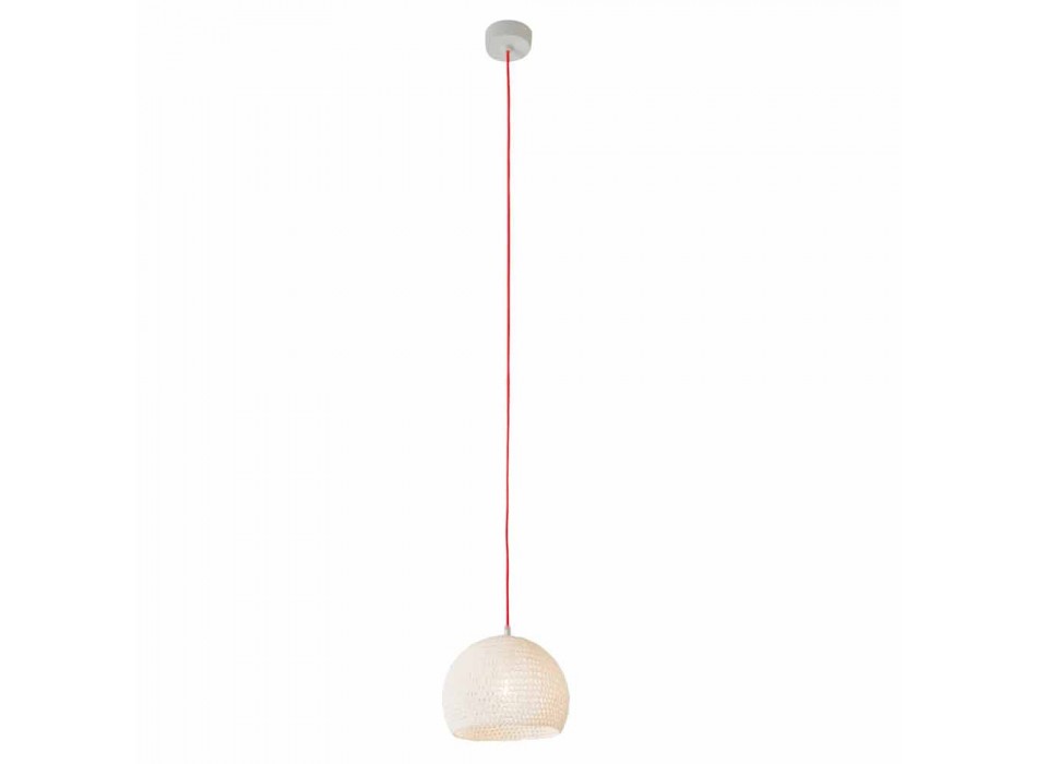 Lampe en coton et viscose suspendue In-es.artdesign Texture moderne Viadurini