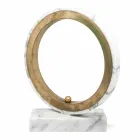 Lampe en Marbre de Carrare Blanc et Laiton Made in Italy 2 Dimensions - Nazife Viadurini