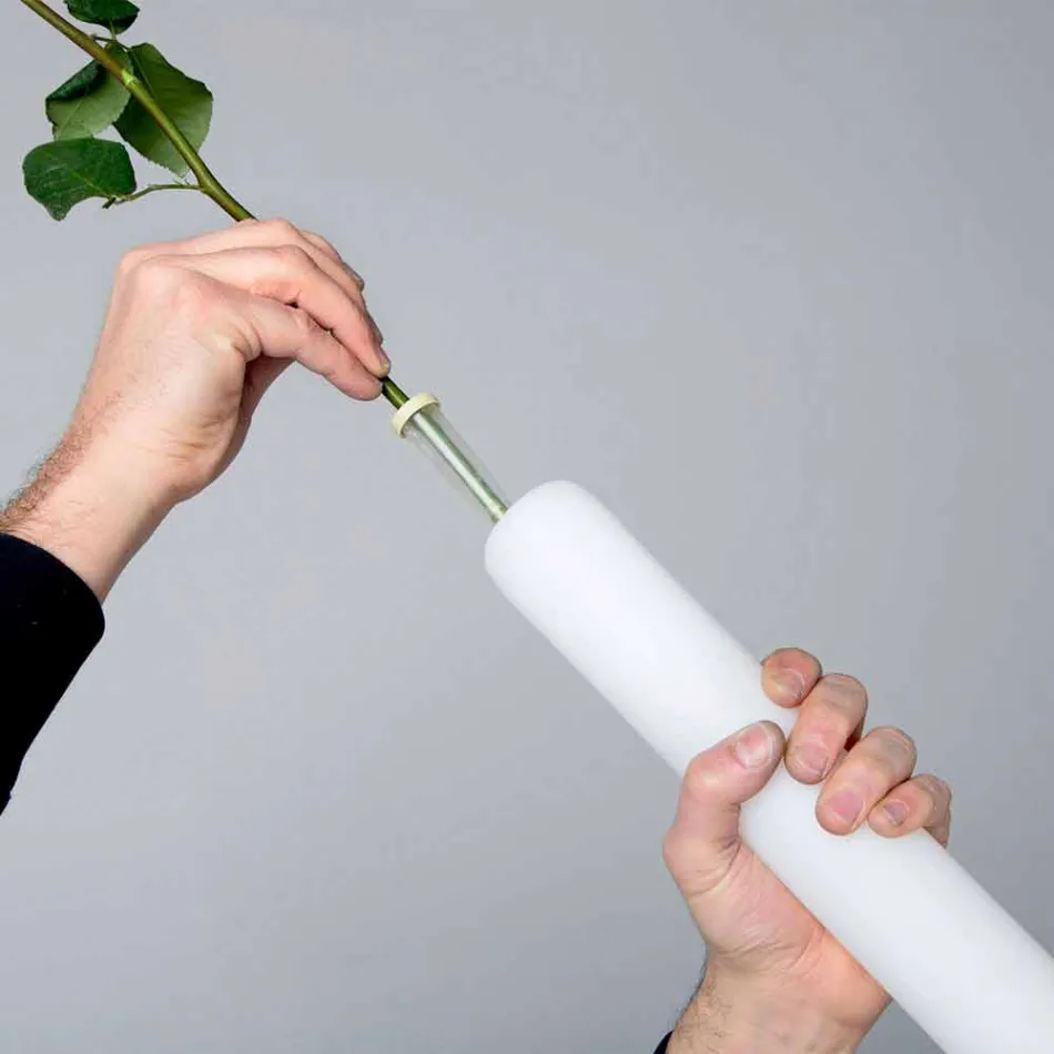 Lampe Design en Plastique avec Vase Fleuri Lumineux - Ampoule - Myyour Viadurini