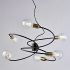 Lampe en verre et métal fabriquée en Italie pour les espaces raffinés – Venere Viadurini