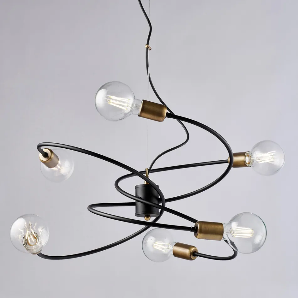 Lampe en verre et métal fabriquée en Italie pour les espaces raffinés – Venere Viadurini