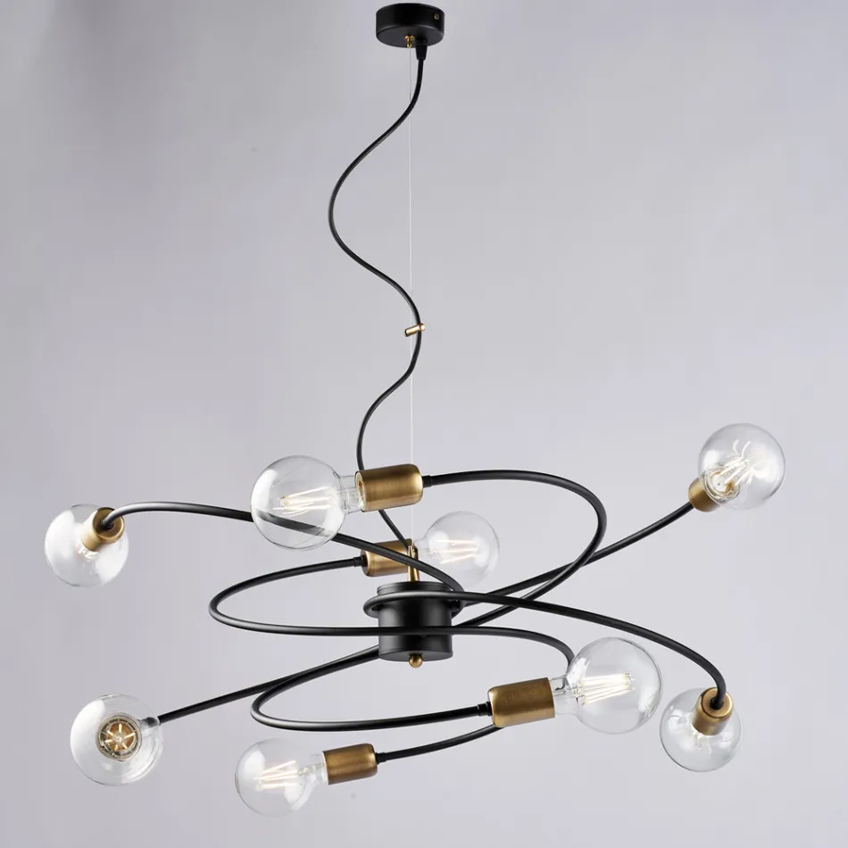 Lampe en verre et métal fabriquée en Italie pour les espaces raffinés – Venere Viadurini