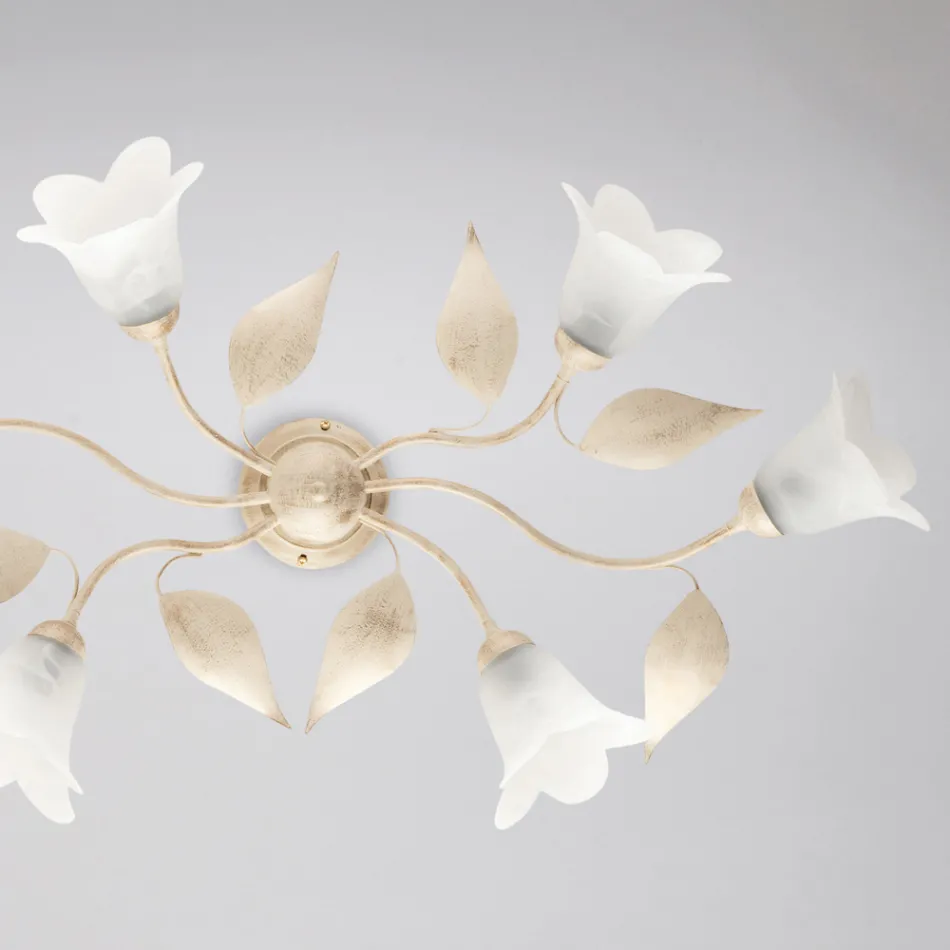 Lampe en verre et métal de fabrication italienne pour un mobilier élégant – Sirio Viadurini