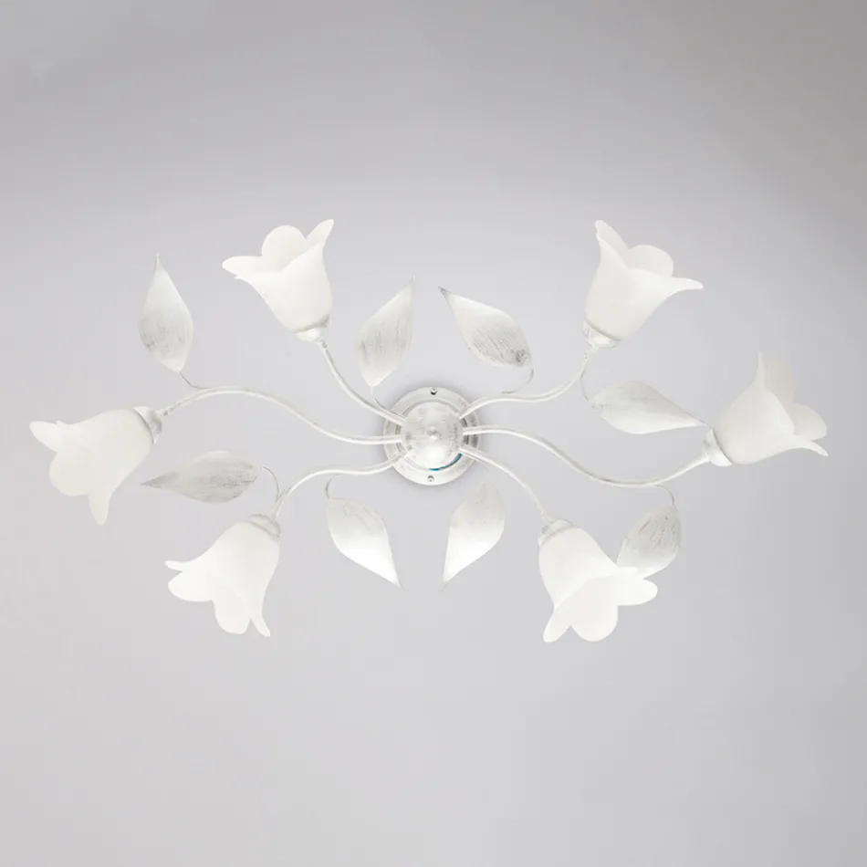 Lampe en verre et métal de fabrication italienne pour un mobilier élégant – Sirio Viadurini