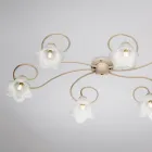 Lampe Cometa en verre et métal, fabriquée en Italie, pour intérieurs raffinés. Viadurini