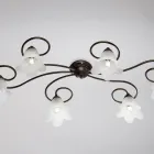 Lampe Cometa en verre et métal, fabriquée en Italie, pour intérieurs raffinés. Viadurini