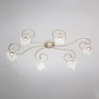 Lampe Cometa en verre et métal, fabriquée en Italie, pour intérieurs raffinés. Viadurini