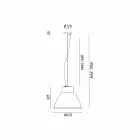 Lampe industrielle en suspension de fer Loft Médias Il Fanale Viadurini