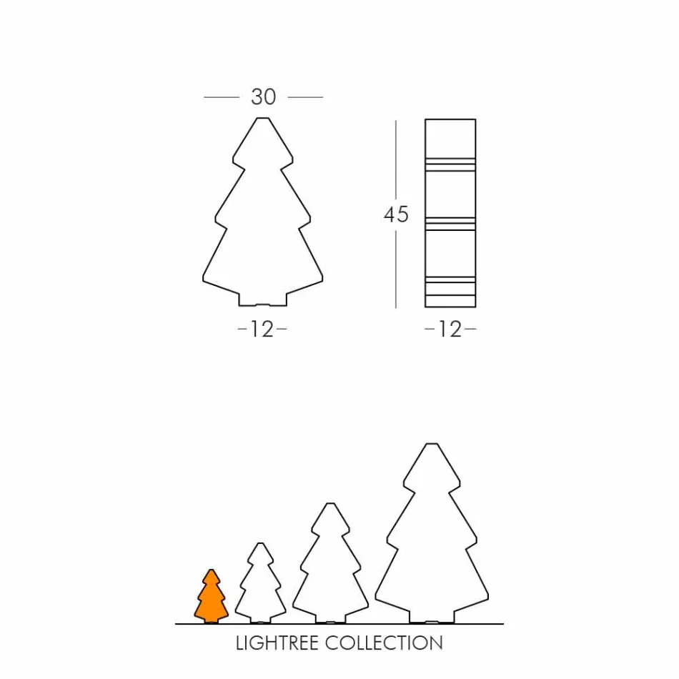 Lampe de table / lampadaire intérieur Slide Lightree Sapin de Noël fabriqué en Italie Viadurini