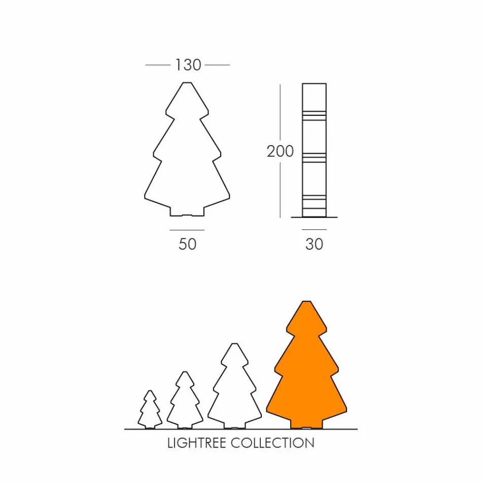 Lampe de table / lampadaire intérieur Slide Lightree Sapin de Noël fabriqué en Italie Viadurini