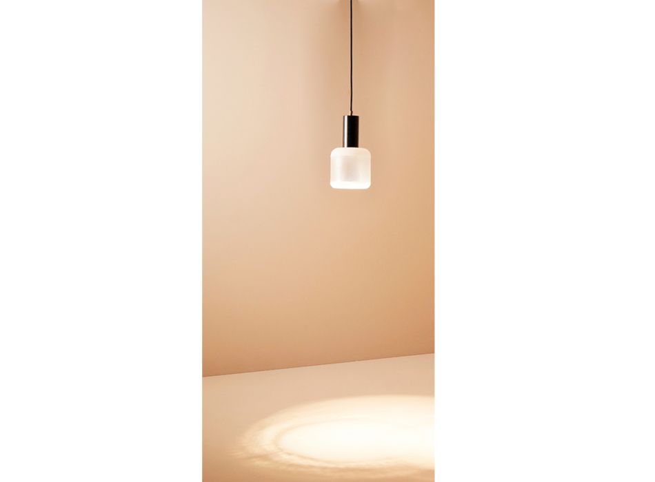 Lampe à Suspension LED en Aluminium et Verre Made in Italy - Illumino Viadurini