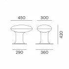 Lampe de jardin à LED en fonte grise ou marron - Bitta par Il Fanale Viadurini