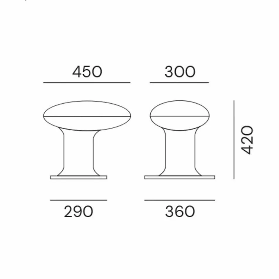Lampe de jardin à LED en fonte grise ou marron - Bitta par Il Fanale Viadurini