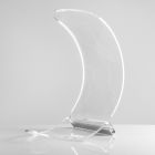 Lampe de Table Led en Forme de Lune Plastique Décoré 2 Tailles - Olluna Viadurini