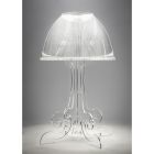 Lampe de table Led en plexiglas transparent Made in Italy - Odette Viadurini